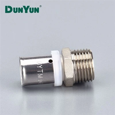 ASTM F877 Brass PEX Xovxwm Fitting Txiv neej Socket